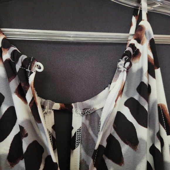 NWT London Times Maxi Dress Wood Stamp Batik Halter-Neck womens size 14 - Picture 14 of 15